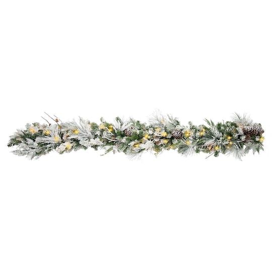 Haute Décor 6Ft Pre-Lit LED Snowfall Creek Garland By Haute Decor in White | 6 ft | Michaels®